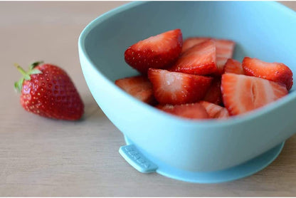 BEABA - Set de alimentación de silicona - 4 piezas - Azul selva 