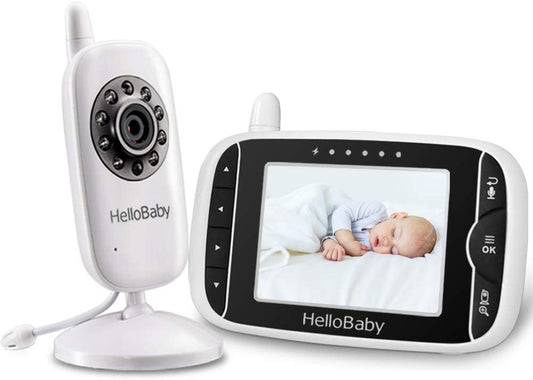 HelloBaby - Babá Eletrônica para bebês com tela LCD e visão noturna infravermelha