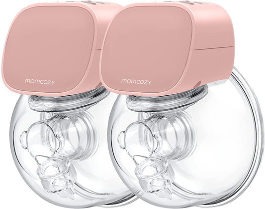 Momcozy S9 DUPLA Bomba Extratora de Leite Elétrica e Portátil Rosa