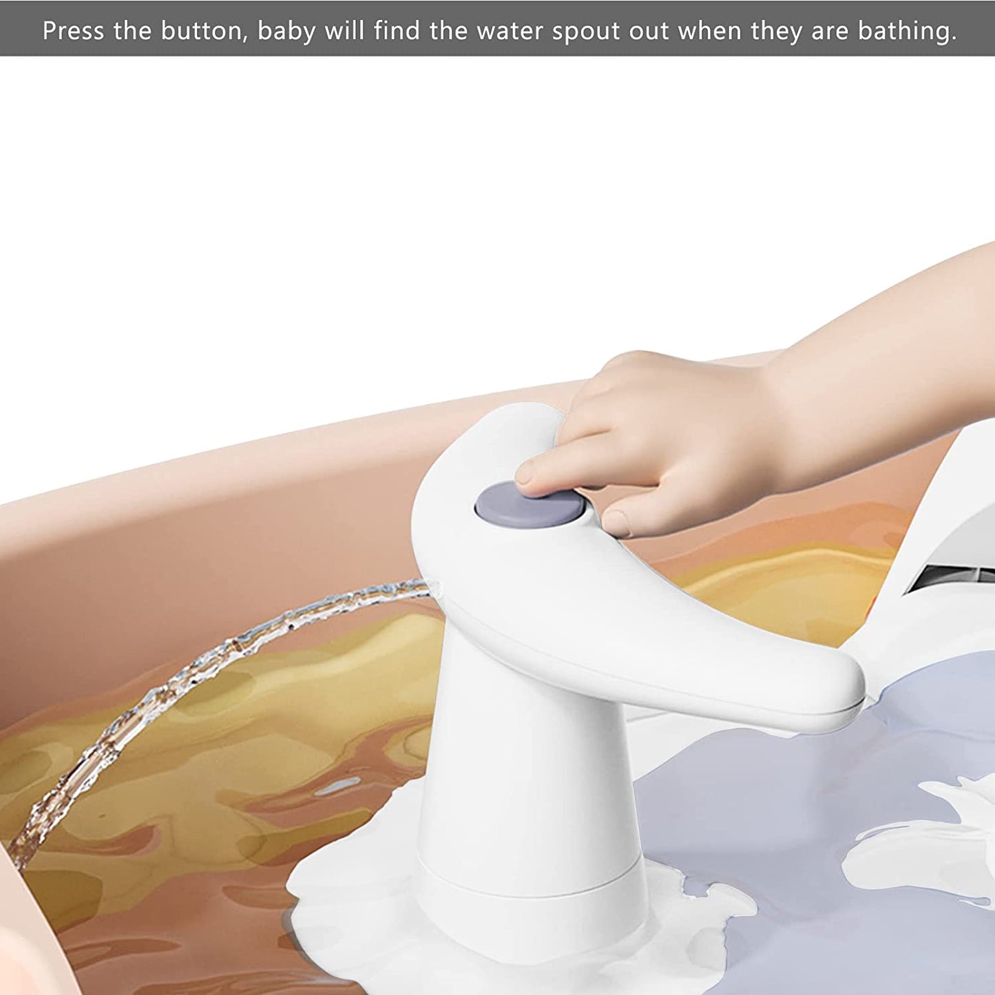 Bebamour - Assento de Banho com Base de Ventosa Reclinável de 3 Posições - (6-18 meses) - Cinza