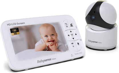 Babysense Babá Eletrônica 5 "HD com câmera de segurança PTZ e tela grande
