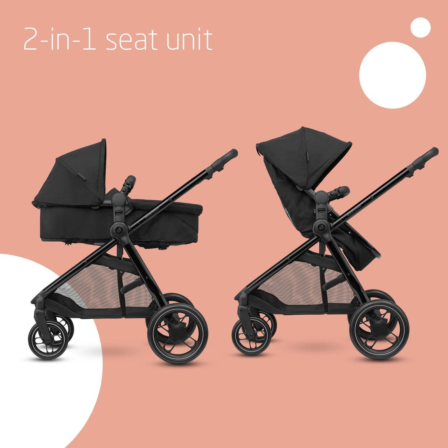 Maxi-Cosi Zelia Luxe Carrinho de passeio 2 em 1, assento reversível