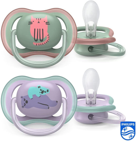 Philips Avent Chupeta Ultra Air, pacote com 2, chupeta sem BPA para 6 a 18 meses (Modelo: SCF085/18)
