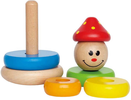 Juguete de madera de payaso apilable Hape para actividades infantiles