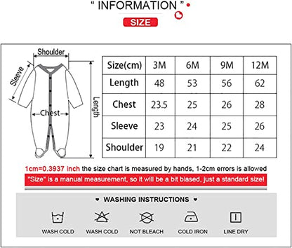 MAMIMAKA Pijamas unisex para bebé recién nacido, pijamas de algodón con cremallera de 2 vías para dormir y jugar, edades de 4,0 a 18 meses