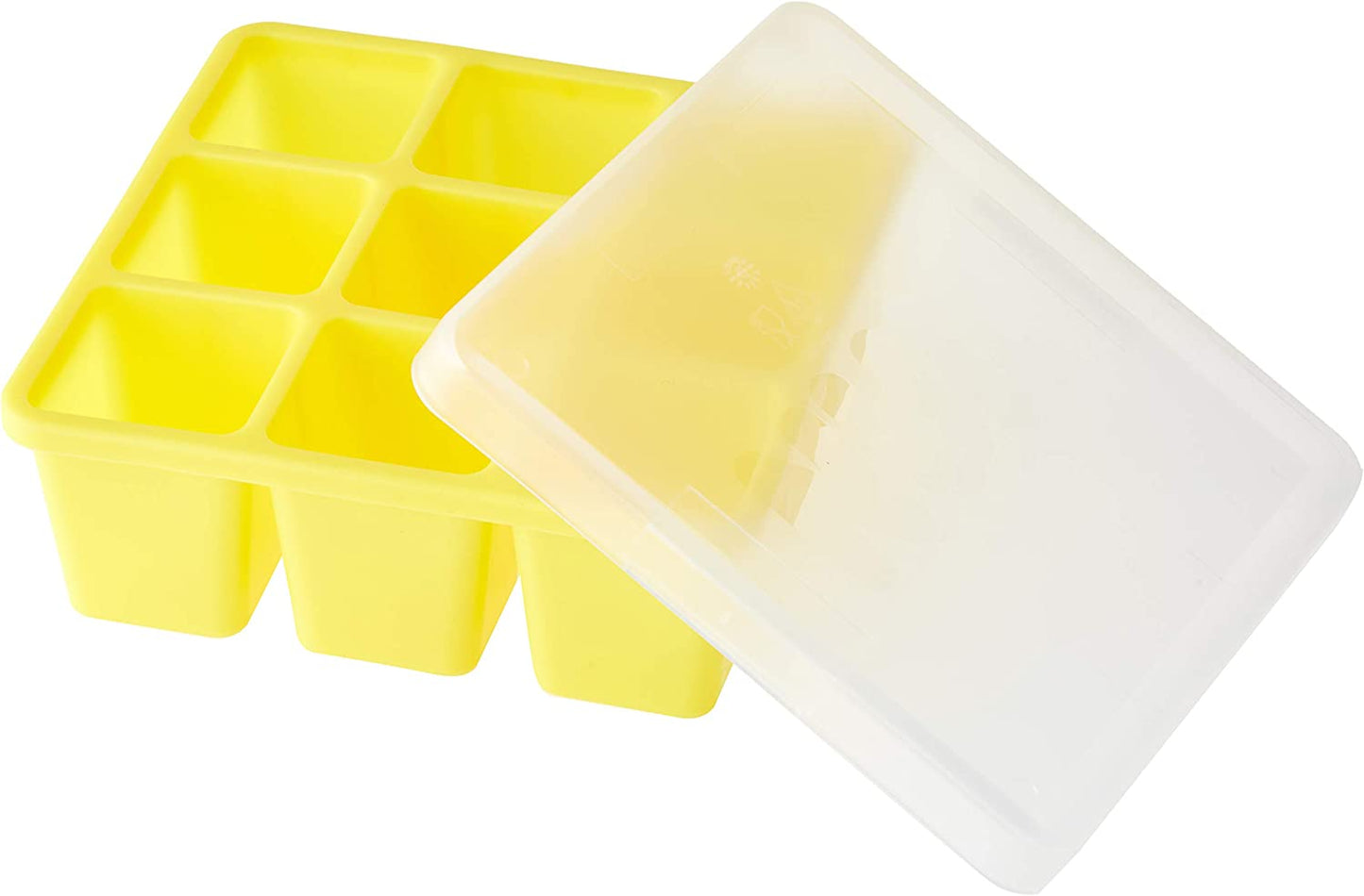 NUK - Bandeja de Cubo de Comida com Tampa para Congelar Comida 60ml -  6 meses+ - Amarelo