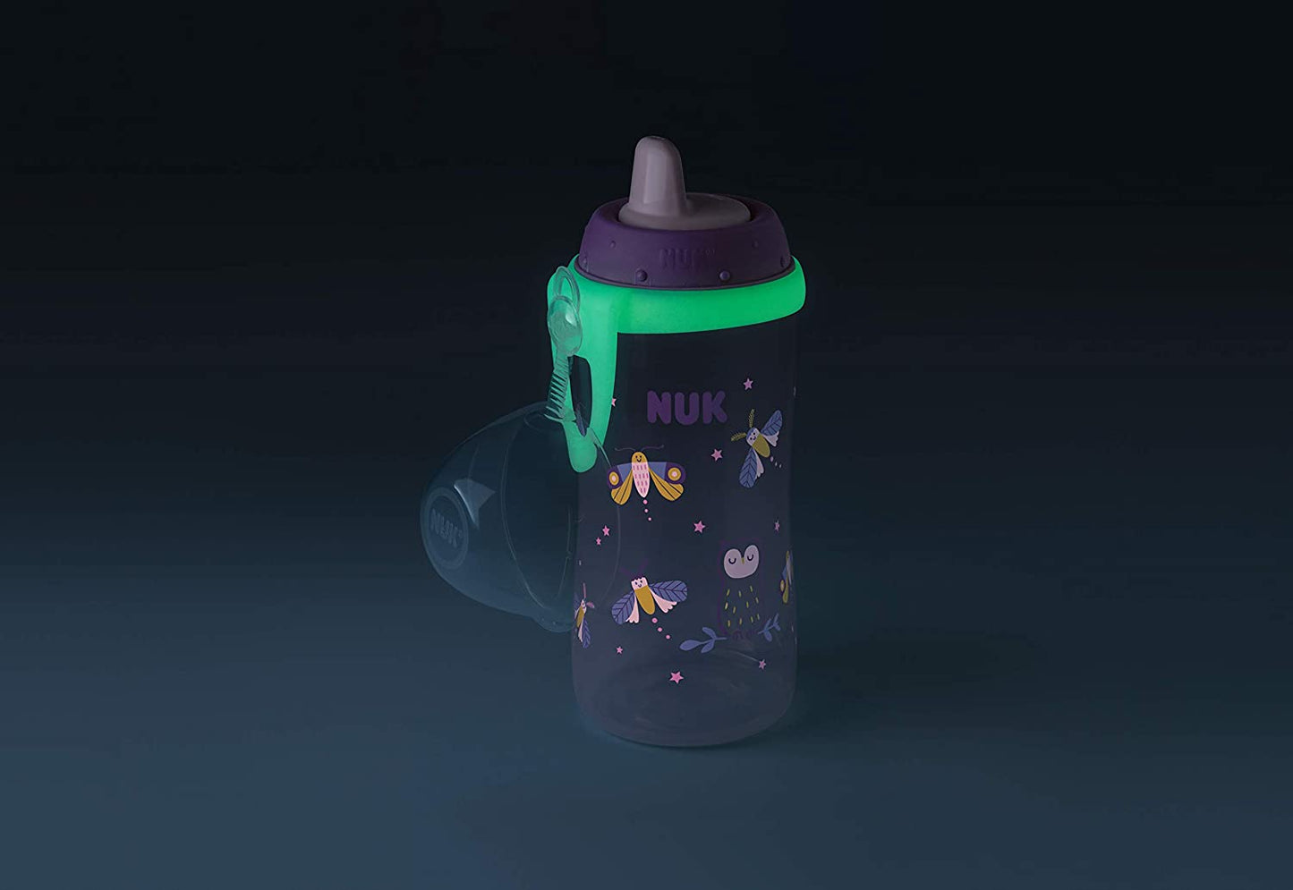 NUK Kiddy Cup Night - Garrafa Brilho no Escuro Sippy Cup | 12 meses+