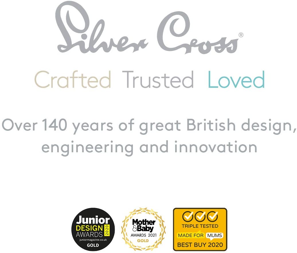 Silver Cross Pop carrinho de passeio, compacto e leve preto