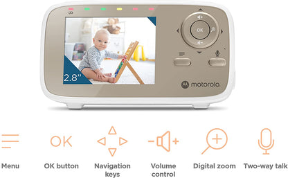 Motorola Nursery VM483 Babá Eletrônica 2.8", Zoom Digital, Talk Back