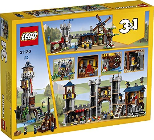 LEGO 31120 - Creator Set de Juguetes 3en1 Castillo Medieval y Dragón 