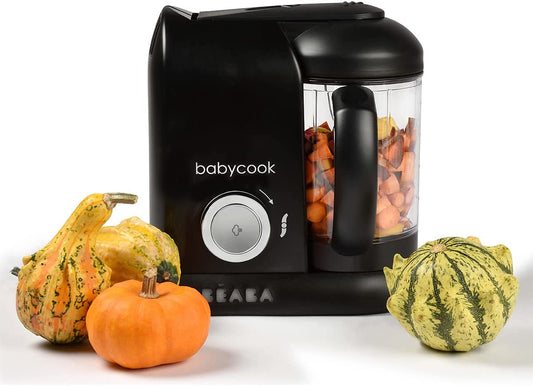 BEABA - Babycook Solo - Processador, Liquidificador, Cozimento a Vapor Rápido - Preto