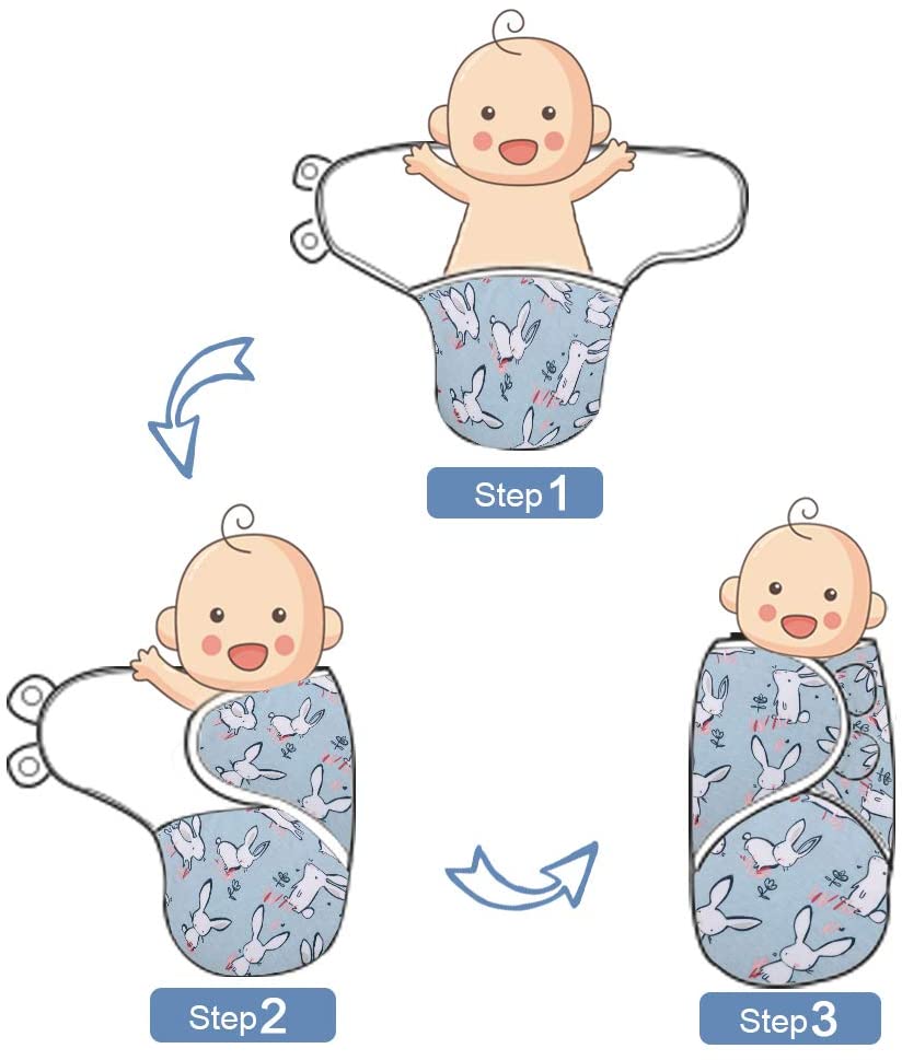 Lekebaby - Cobertor envoltório de bebê swaddle 3-6 meses unissex