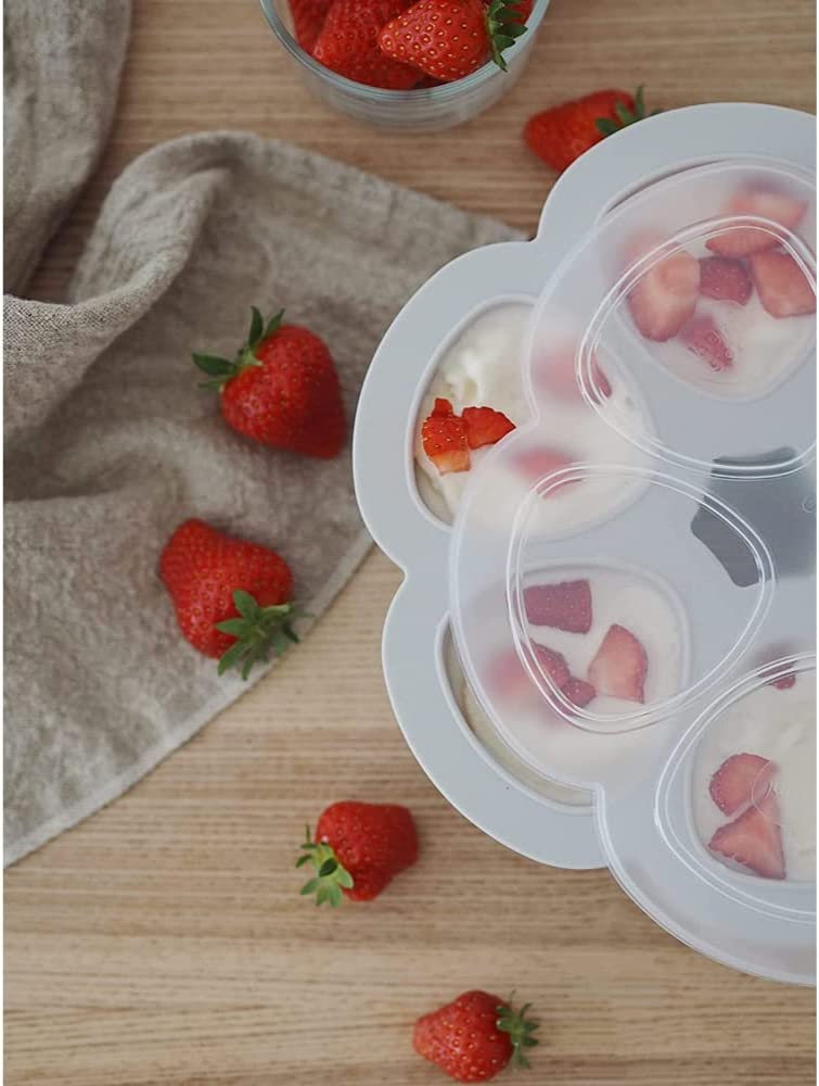 BÉABA - Multi-Recipientes de Silicone 6x90 ml - Cinza