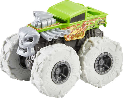 Hot Wheels - Monster Trucks Twisted Tredz Vehicles,Bone Shaker