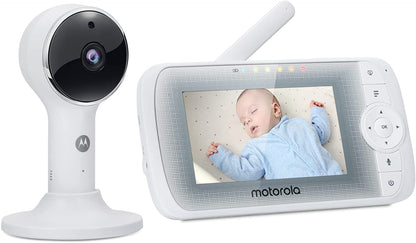 Motorola LUX64 Connect - Monitor de bebê com vídeo Wi-Fi de 4,3 "com suporte magnético flexível