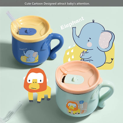 Bebamour - Copo com Tampa, Canudo e Alça Única - 180ml - Rosa