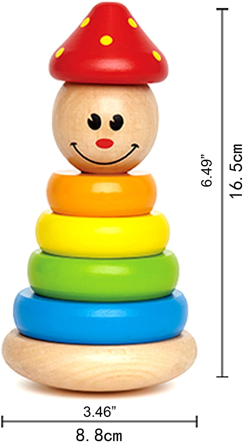 Hape Palhaço Empilhável Brinquedo de Madeira para Atividades Infantis