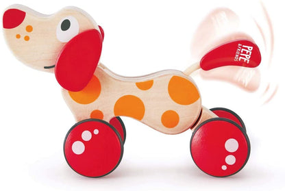 Hape -  Brinquedo de puxar de madeira - Animal de estimação cachorro