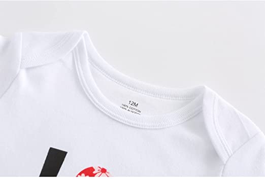 MAMIMAKA recém-nascidos unissex para bebê com 2 macacões sólidos Macacão gêmeos I Love Papa I Love Mama Bodysuits de 0 a 24 meses para meninos e meninas