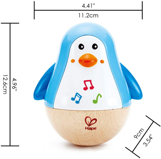 Hape - Penguin Music Wobbler - Instrumento musical para bebés