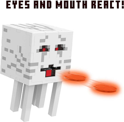 Minecraft Figura Fireball Ghast, personagens de videogame pixelados autênticos, brinquedo de ação para criar, explorar e sobreviver, presente colecionável para fãs de 6 anos ou mais