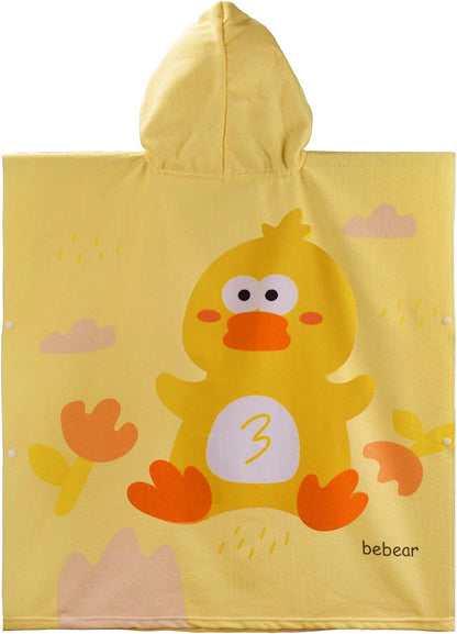 Bebamour - Toalhas com Capuz 100% Algodão 60x65 - 0-6 anos - Pato