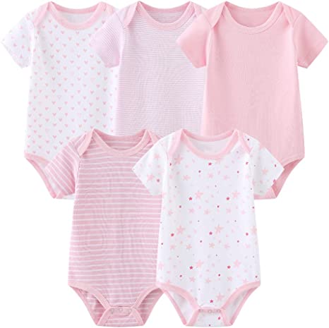 Body para bebé, pantalones de manga corta para recién nacido, pantalones de bebé de una pieza, algodón puro, adecuados para niños y niñas de 0 a 12 meses