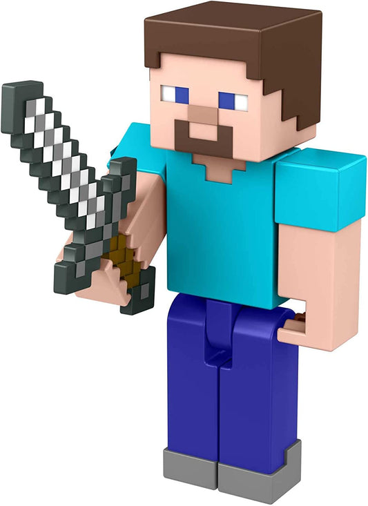 Minecraft Steve de ação Figura, 8.5cm - crianças com mais de 6 anos, HFC27