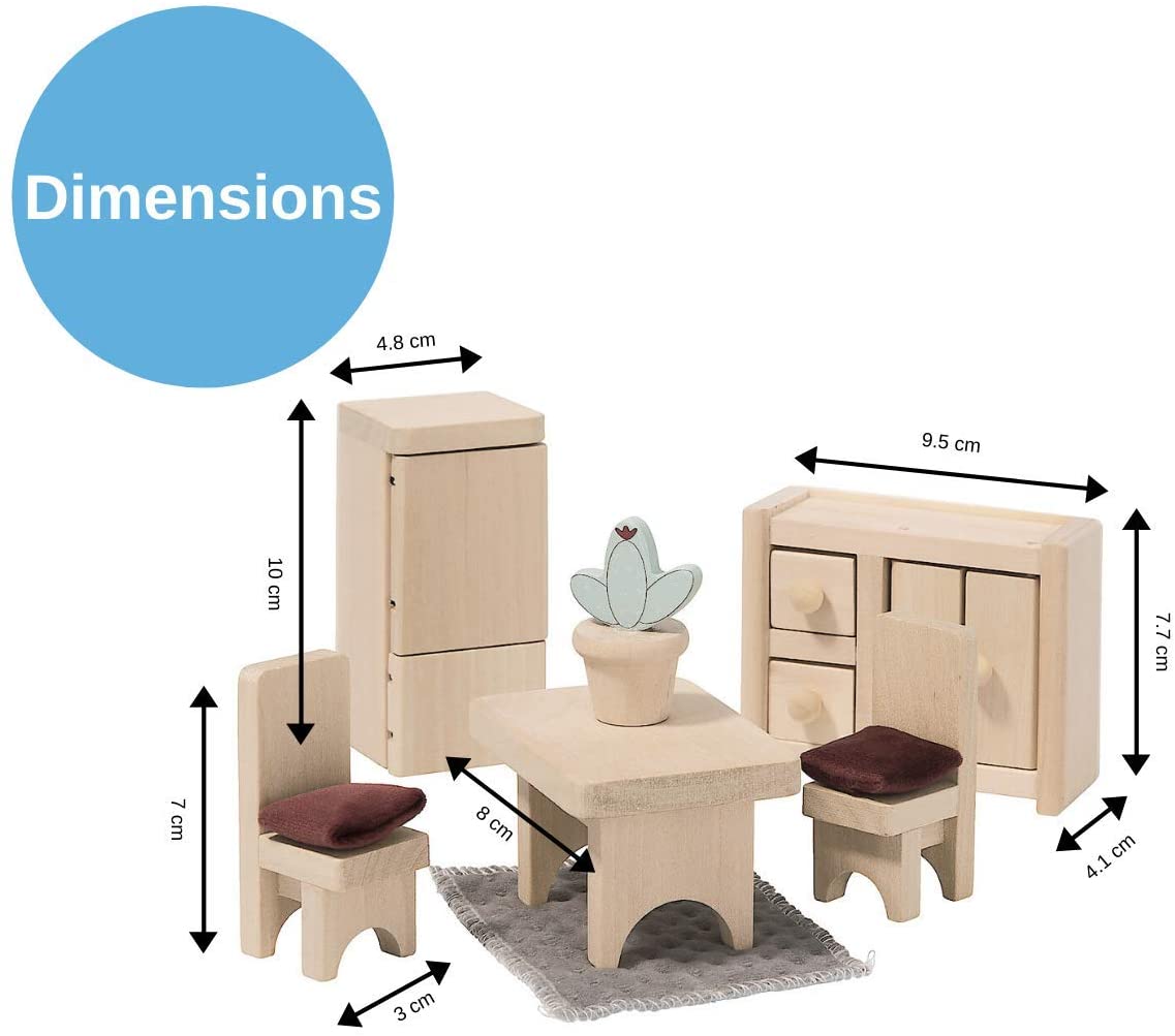 Clas Ohlson - Móveis para casa de bonecas de madeira (cozinha)