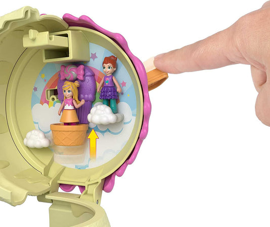 Polly Pocket - Conjunto de jogos e acessórios compacto sorvete