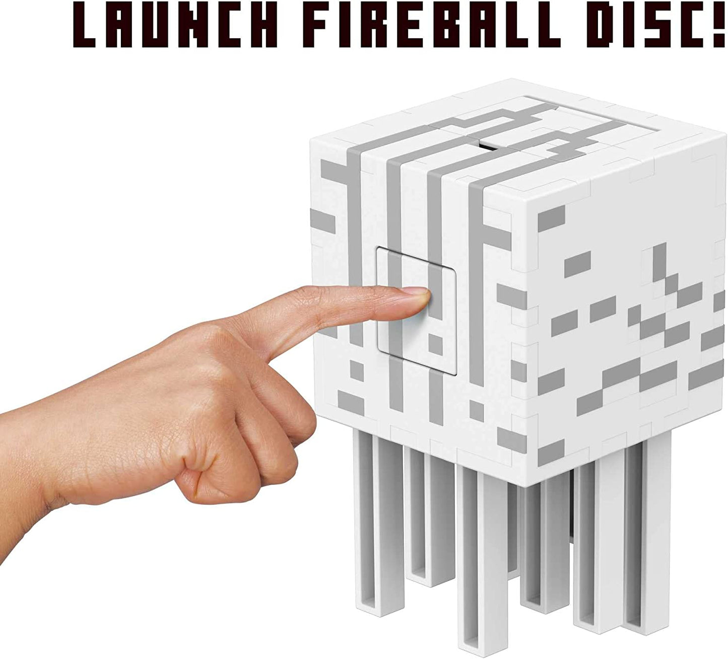 Minecraft Figura Fireball Ghast, personagens de videogame pixelados autênticos, brinquedo de ação para criar, explorar e sobreviver, presente colecionável para fãs de 6 anos ou mais