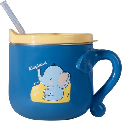 Bebamour - Copo com Tampa, Canudo e Alça Única - 180ml - Azul