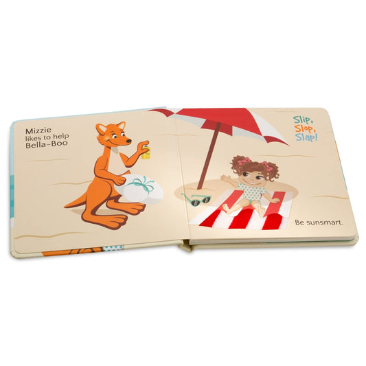 Mizzie - Livro para bebês, toque e sinta - At the beach