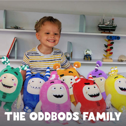 Oddbods Fuse Brinquedo de pelúcia macio - para meninos e meninas (22 cm de altura)