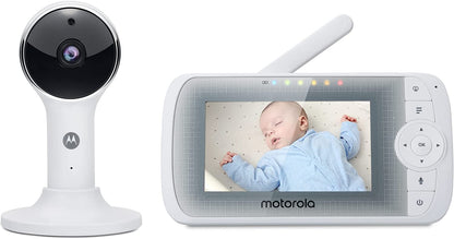 Motorola LUX64 Connect - Monitor de bebê com vídeo Wi-Fi de 4,3 "com suporte magnético flexível