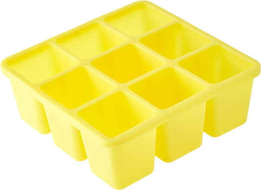 NUK - Bandeja de Cubo de Comida com Tampa para Congelar Comida 60ml -  6 meses+ - Amarelo