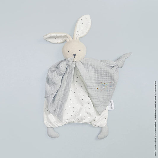 Kaloo - Petit Pas - Conejito de Peluche de Algodón Orgánico - Gris 