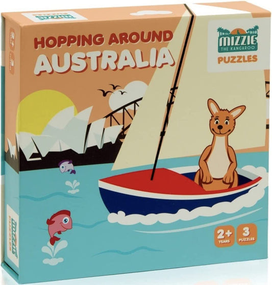 Mizzie The Kangaroo - Conjunto de quebra-cabeças 3 em 1
