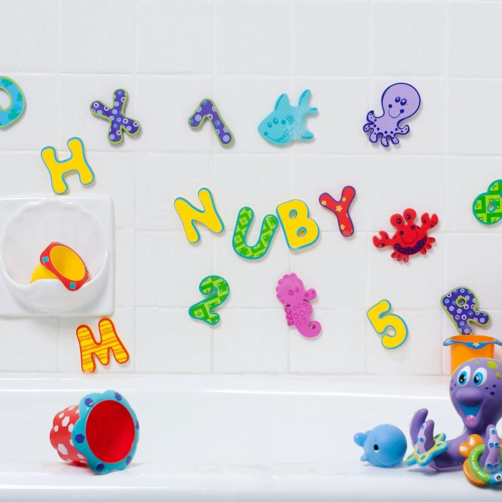 Nuby Foam Bath Letters and Numbers, 36 peças