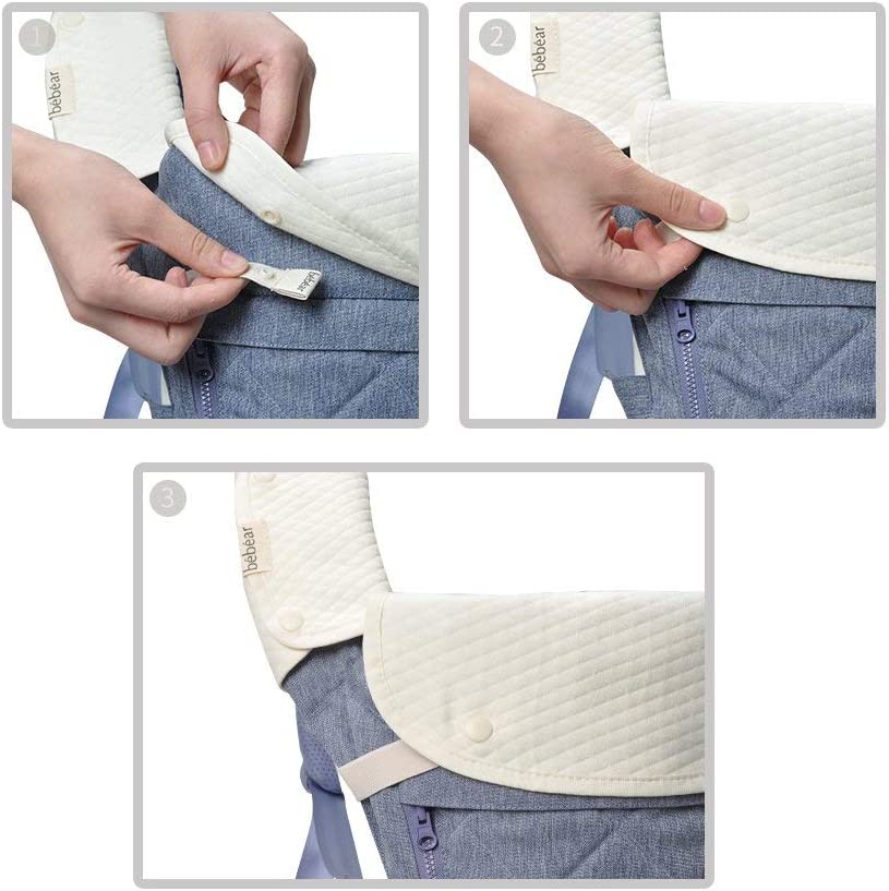 Bebamour - Almofadas de Dentição 3 peças - Flores Cinza