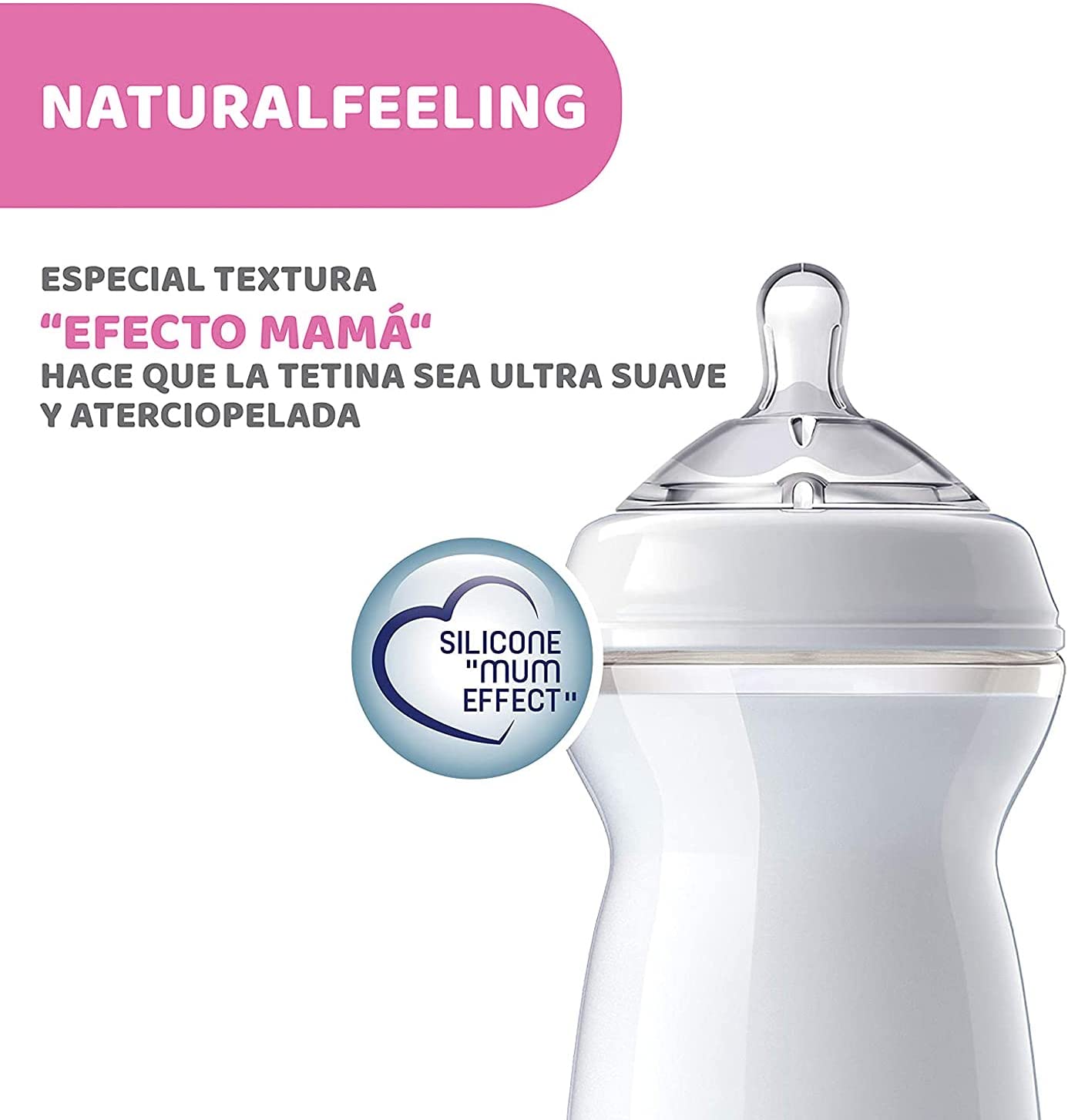 Chicco - Mamadeira com mamilo para +6 meses