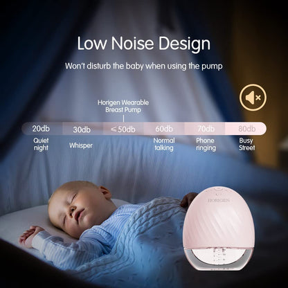 Horigen - Bomba Extratora de Leite Elétrica Portátil Recarregável - Rosa