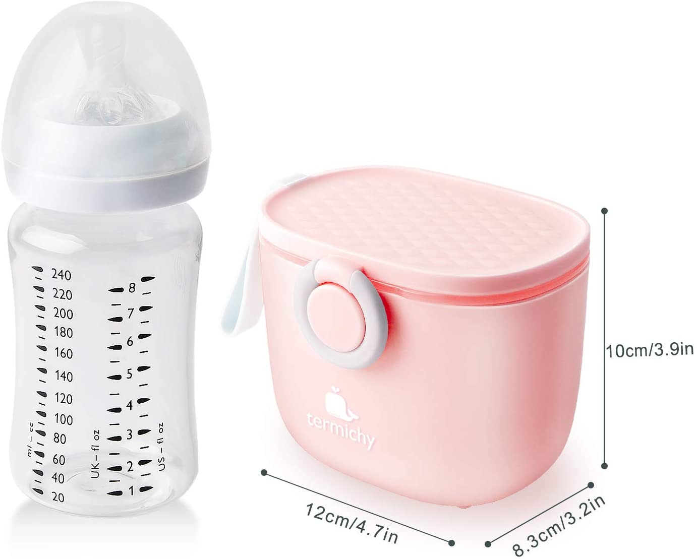 Distribuidor de leite em pó, recipiente hermético portátil de leite em pó de 500ml para alimentação em viagens, com nivelador e colher
