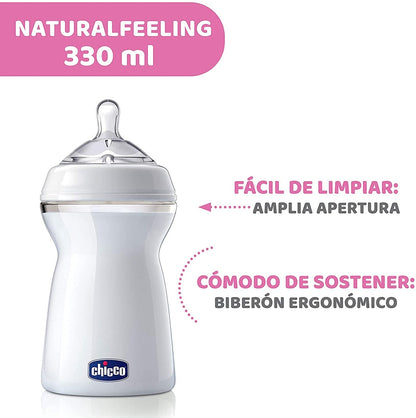 Chicco - Mamadeira com mamilo para +6 meses