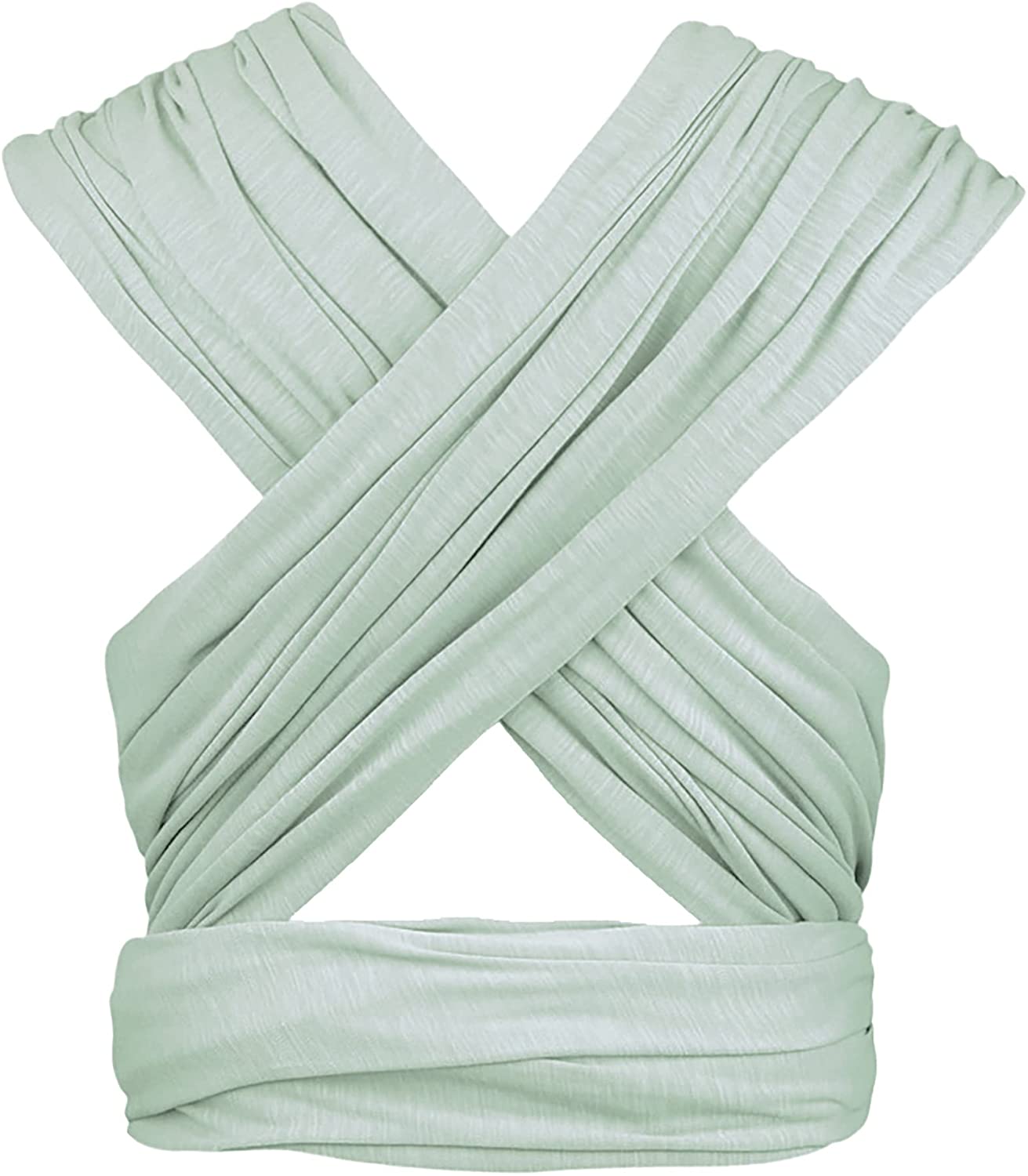 manduca Sling > Envoltório de bebê elástico e porta-bebês < Produto de algodão orgânico certificado GOTS para bebês, adequado para recém-nascidos e bebês desde o nascimento até 15 kg (hortelã/verde, 5,10m x 0,60m)