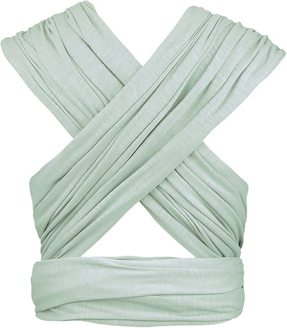 manduca Sling > Envoltório de bebê elástico e porta-bebês < Produto de algodão orgânico certificado GOTS para bebês, adequado para recém-nascidos e bebês desde o nascimento até 15 kg (hortelã/verde, 5,10m x 0,60m)