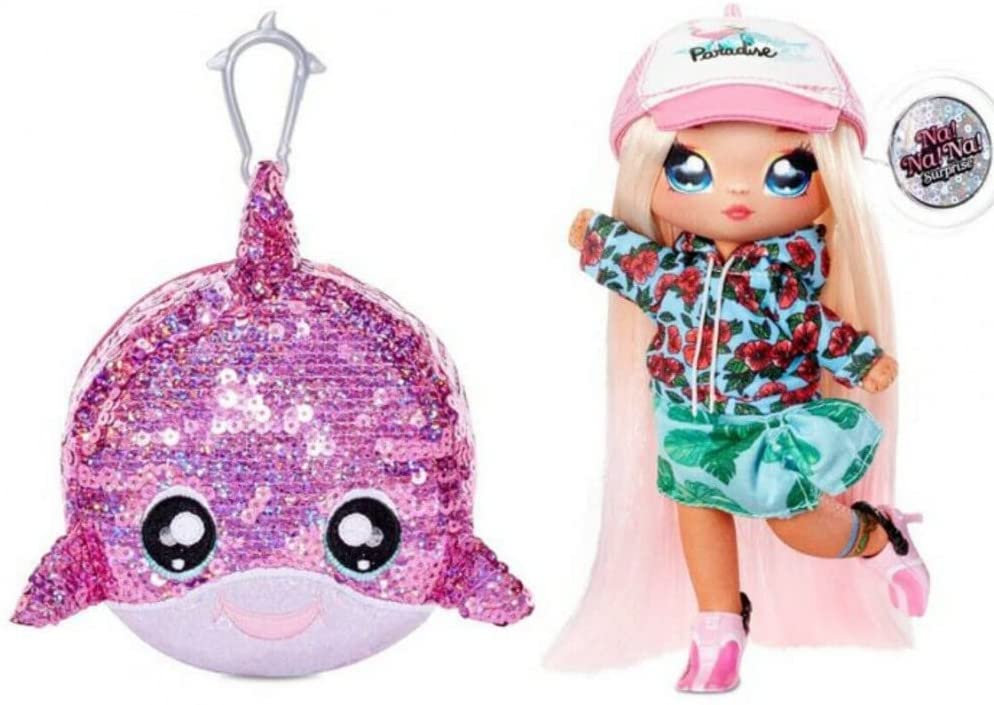 Na Na Na Surprise 2-in-1 Fashion - Boneca e bolsa de pom brilhante KRYSTA SPLASH