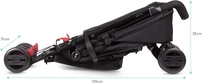 Silver Cross Pop carrinho de passeio, compacto e leve preto