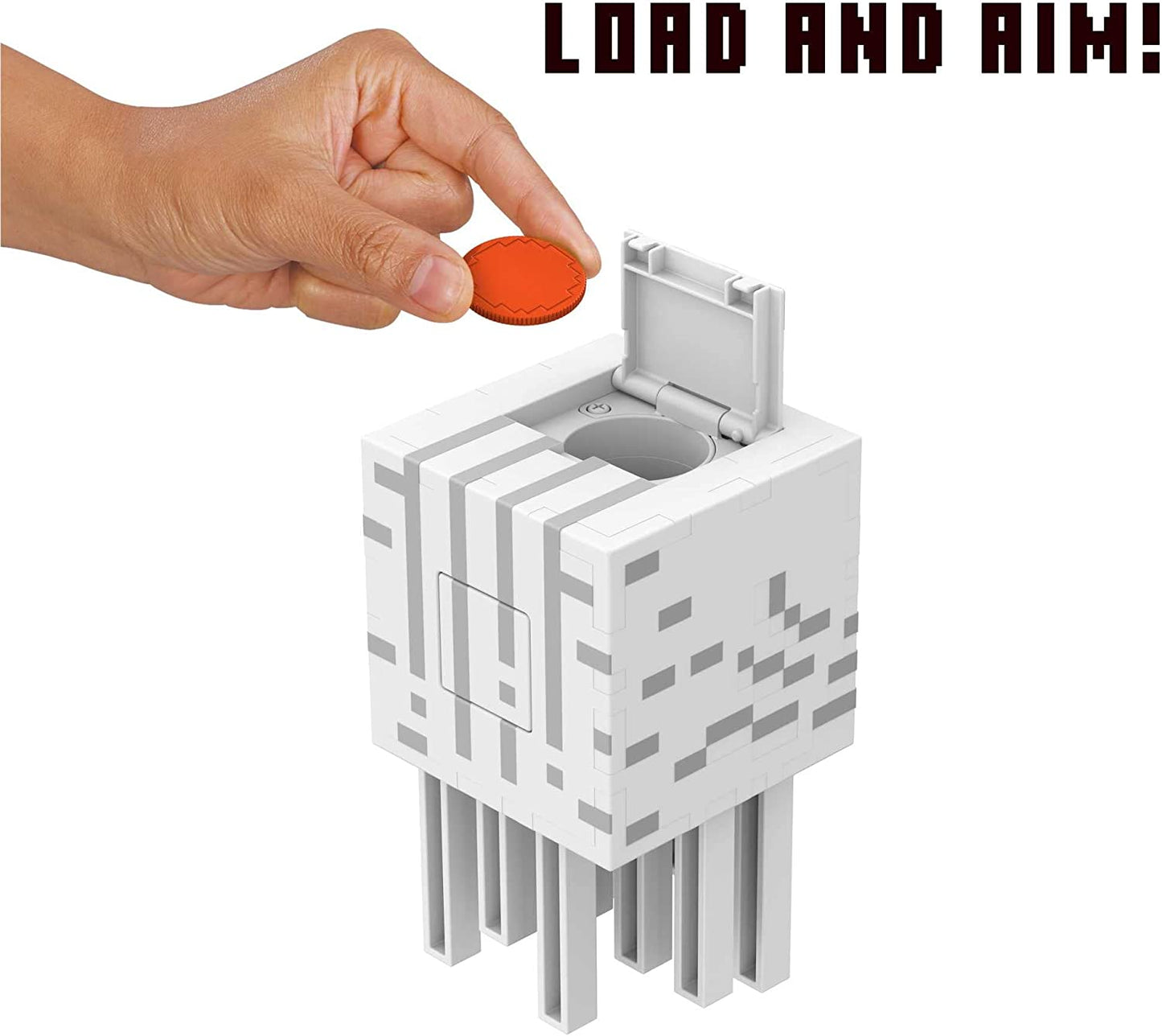 Minecraft Figura Fireball Ghast, personagens de videogame pixelados autênticos, brinquedo de ação para criar, explorar e sobreviver, presente colecionável para fãs de 6 anos ou mais