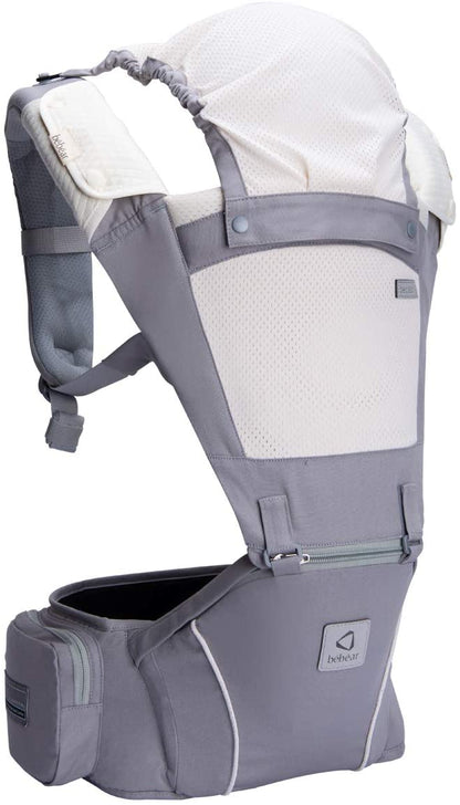 Bebamour Baby Carrier for 0-36 Months - Cinza Claro